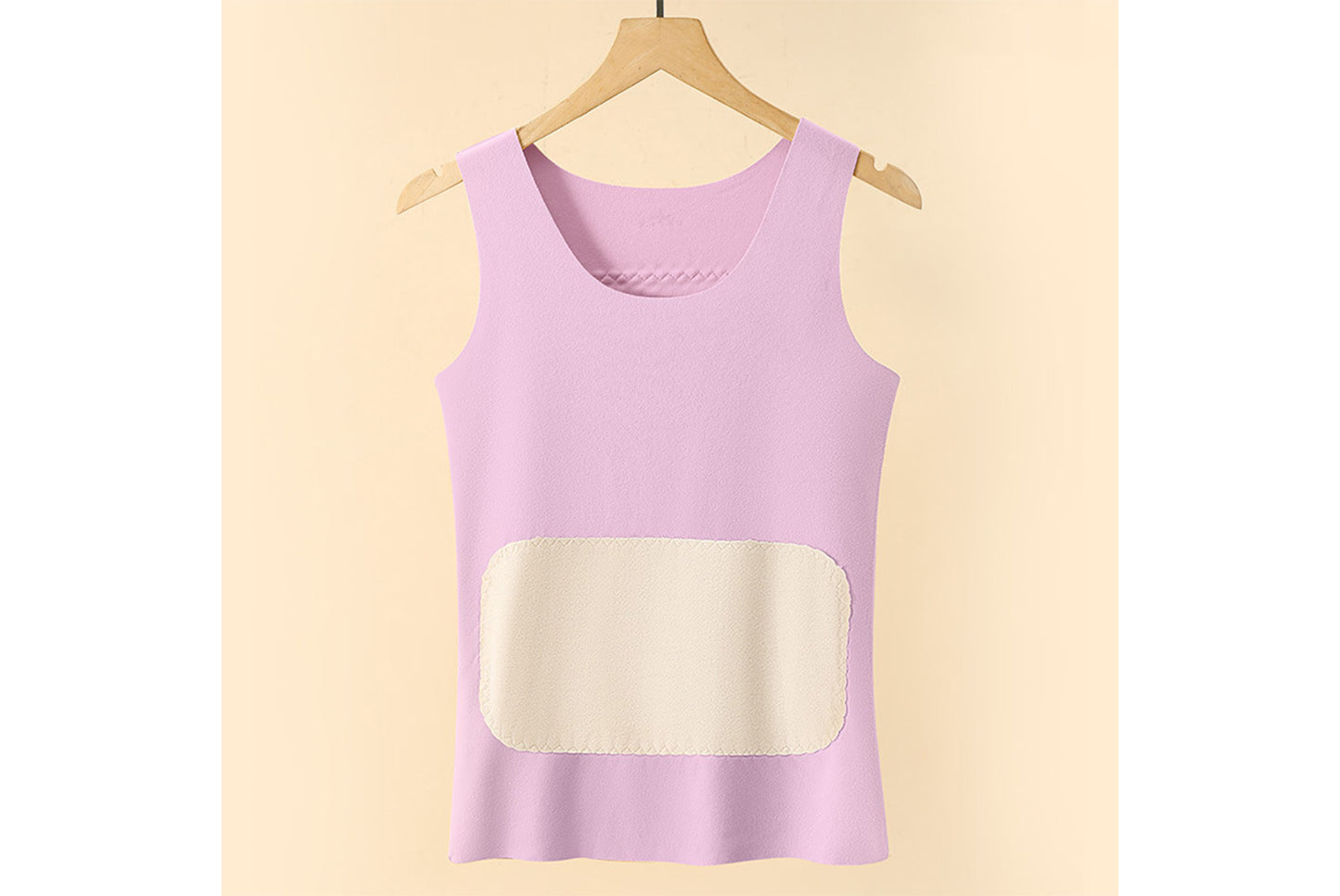 **Couple Large Patch Seamless Warm Vest Set**