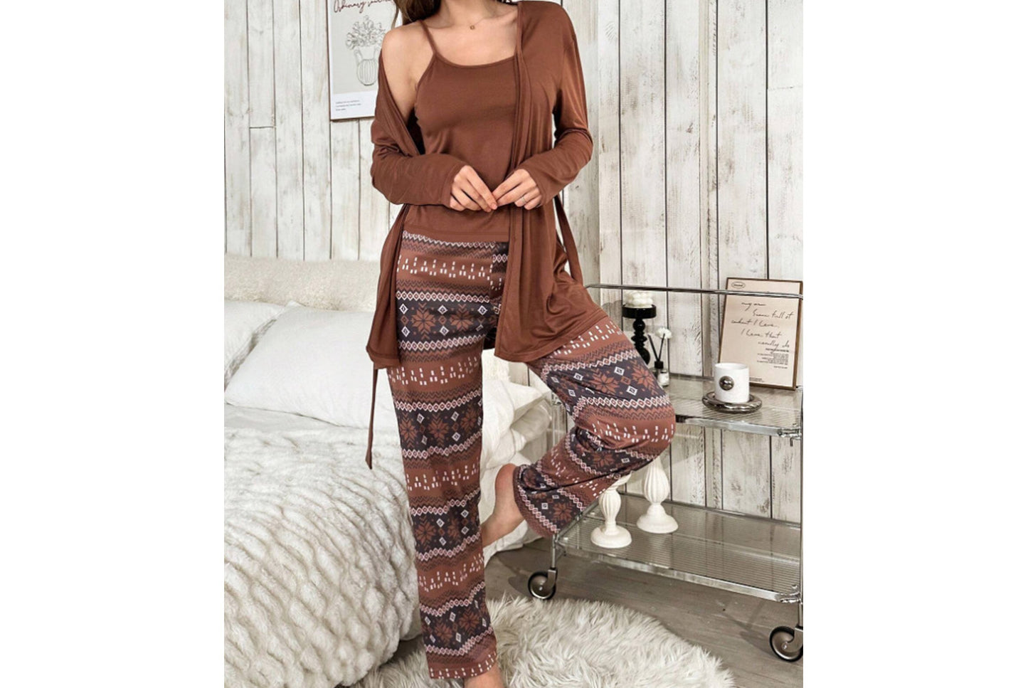 **Women's Three-Piece Pajama Set**