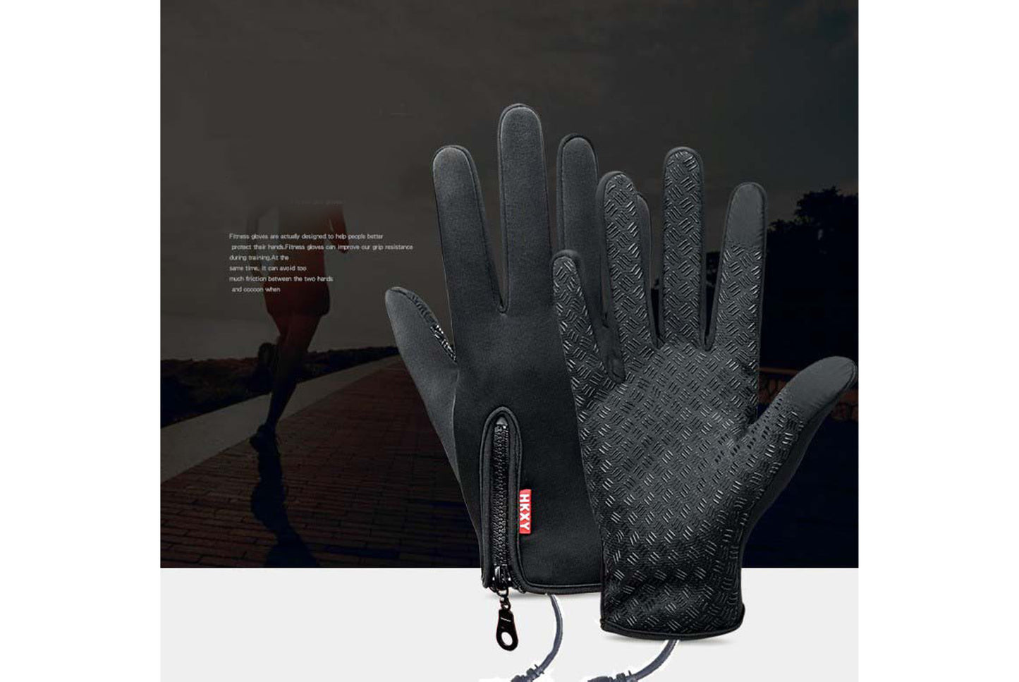 **USB Heated Gloves (Fleece-lined, Windproof, and Waterproof)**