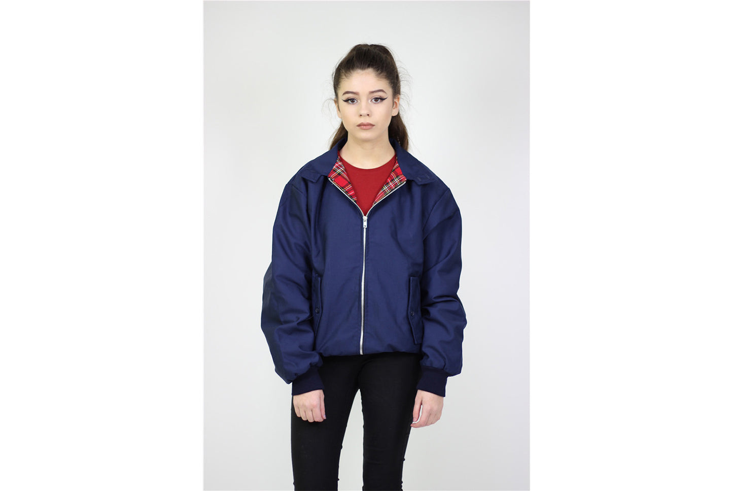 Stand-Collar Harrington Jacket