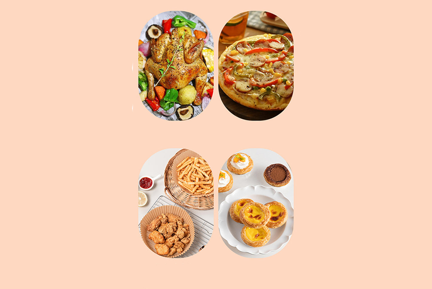 Silicone oil paper plate for air fryer