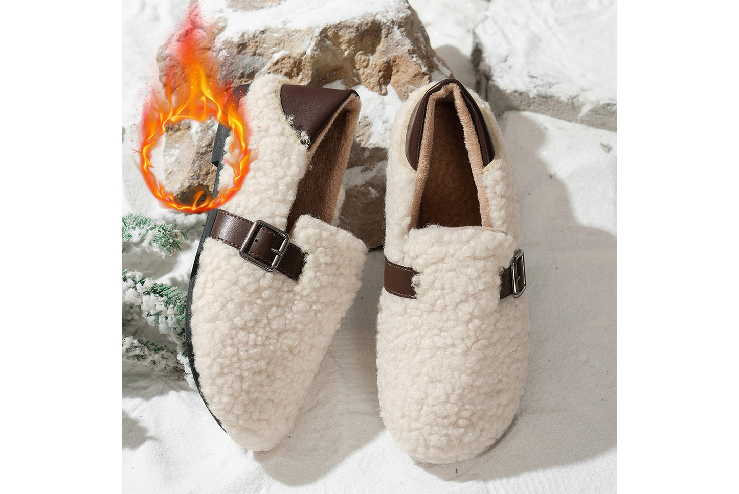 **Women's Low-Top Lambswool Warm Cotton Shoes**
