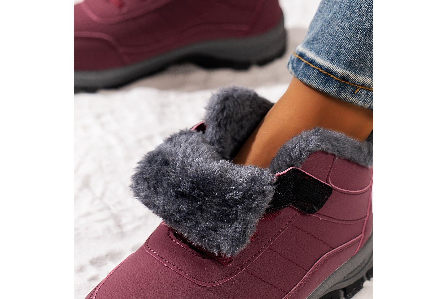 Women's Winter Thickened Anti-Slip Ski Boots