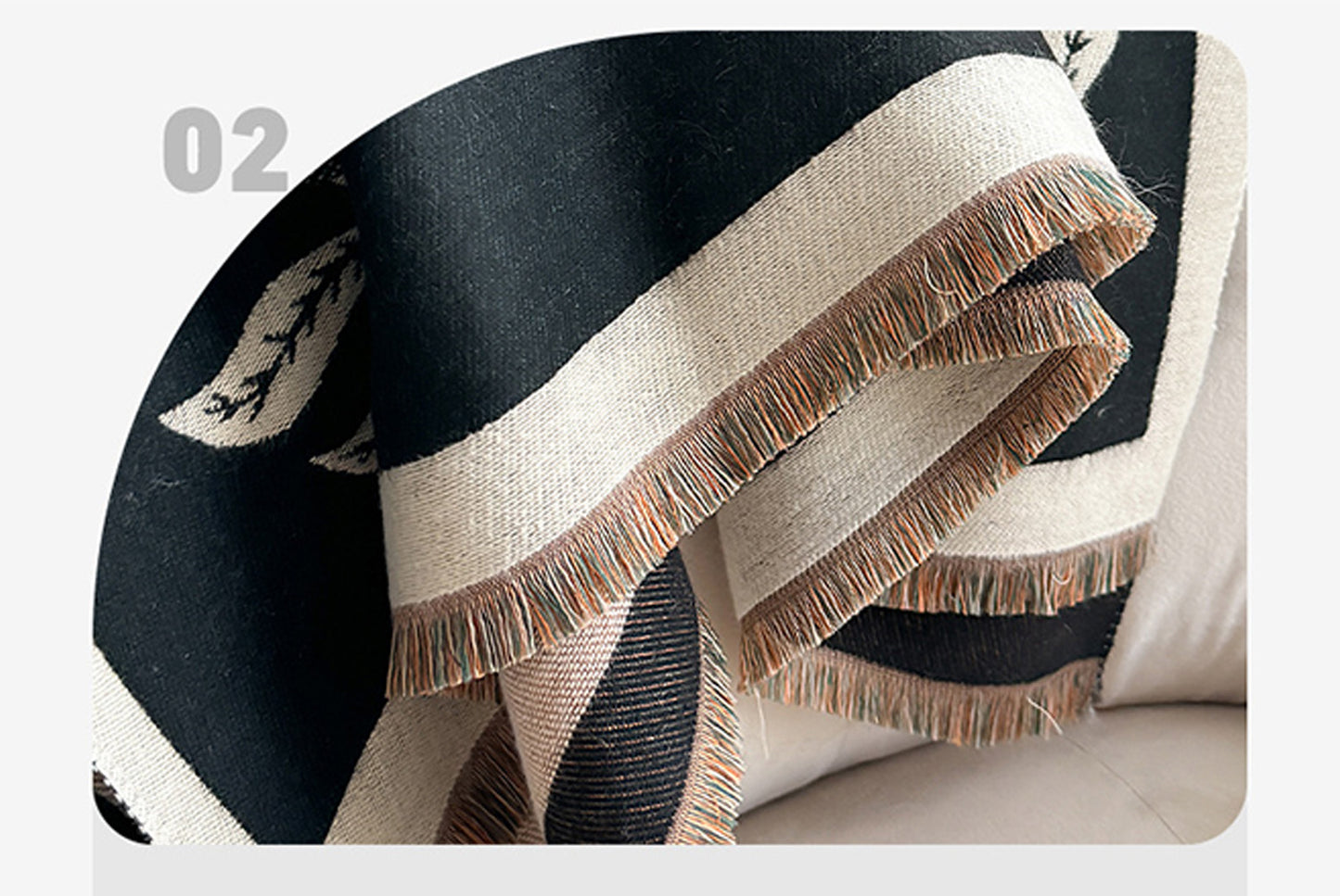 Autumn/Winter Faux Cashmere Floral Print Scarf/Shawl