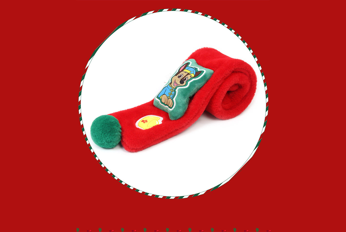 **Paw Patrol New Year Red Children's Warm Scarf (Adjustable)**