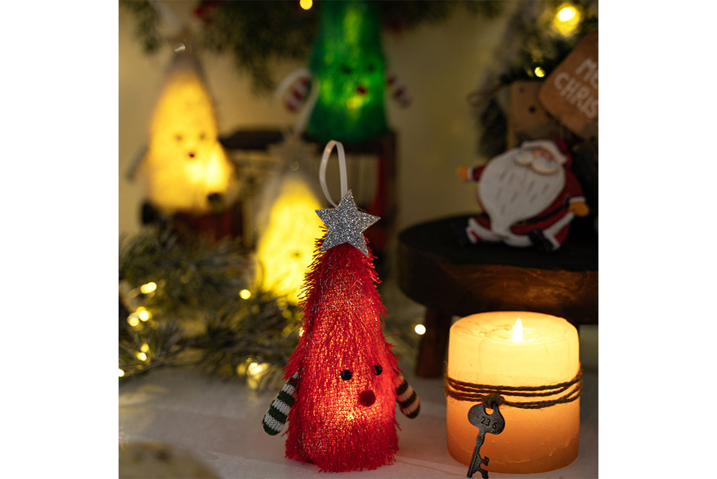 **Creative Light-Up Christmas Tree Pendant**