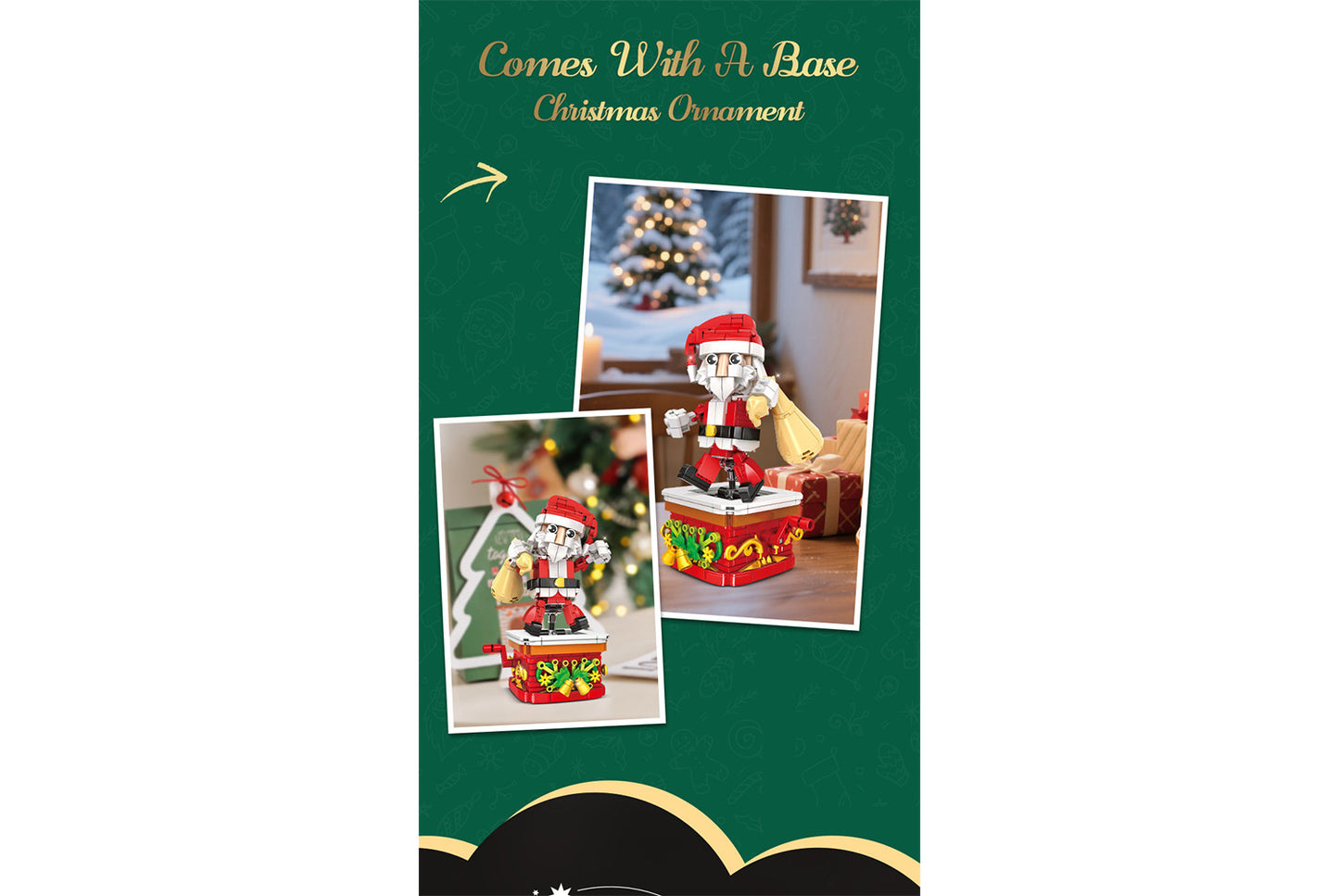 Building Block Santa Claus Ornament