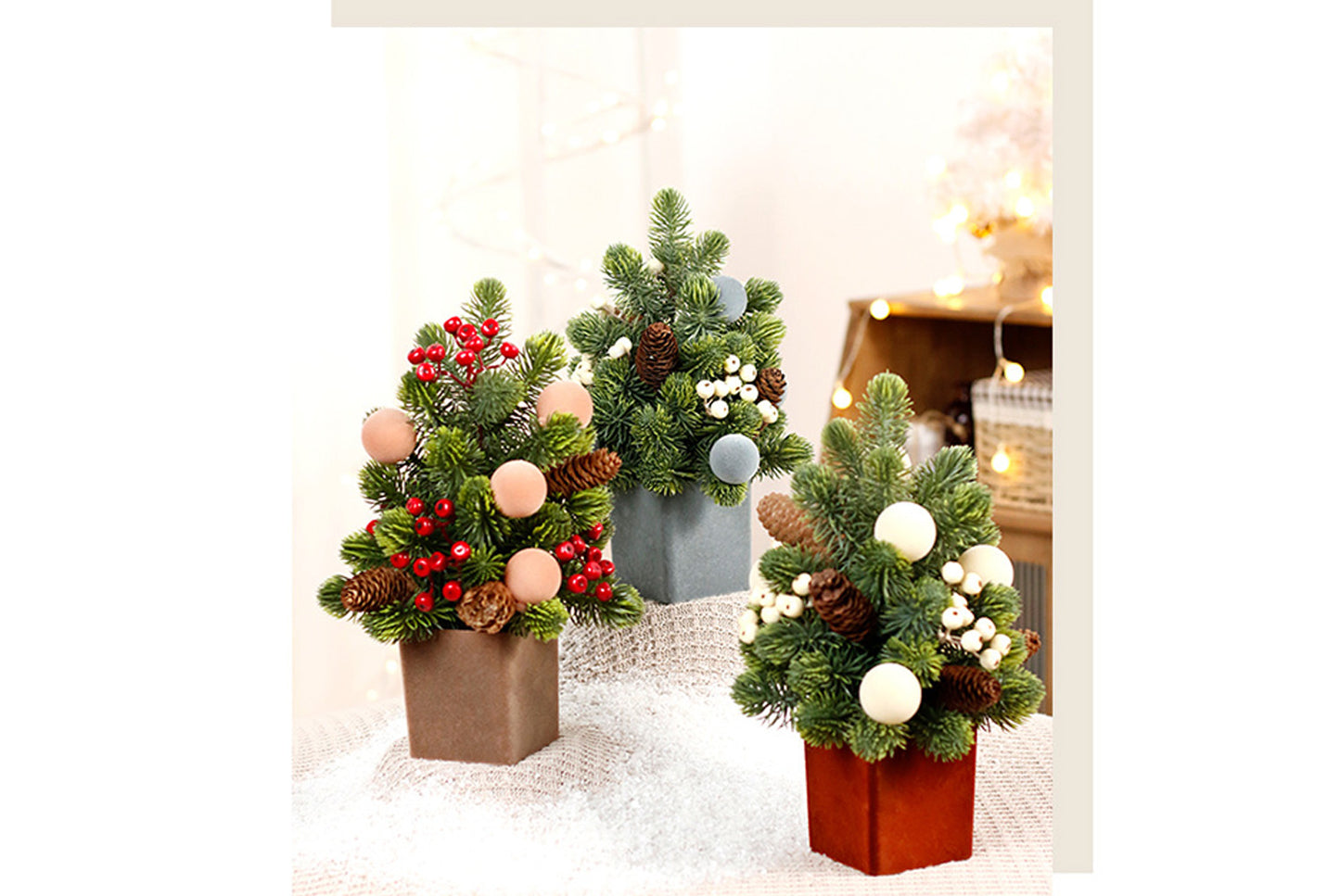 Replica Nobel Pine Mini Christmas Tree Set