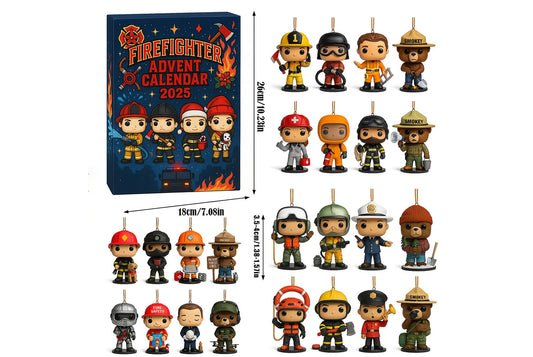 **New 24 Days Firefighter Advent Calendar 2025 | Acrylic**