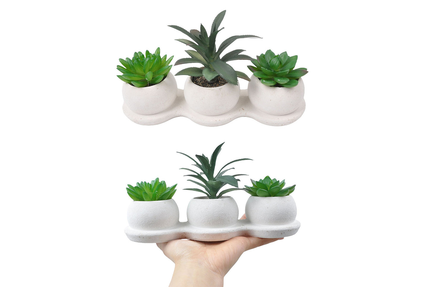 Halloween Simulated Plant Pots | Skull/White Pot/Succulent Series