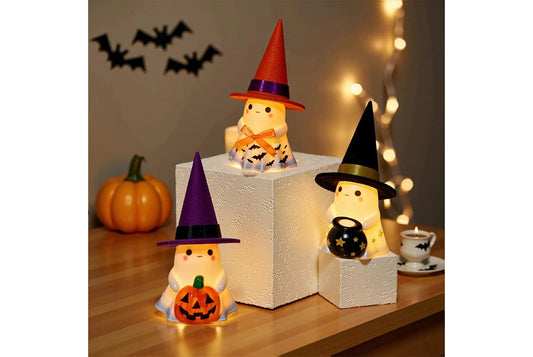 **Halloween Ghost Lantern Flag | Resin Holiday Decorations**