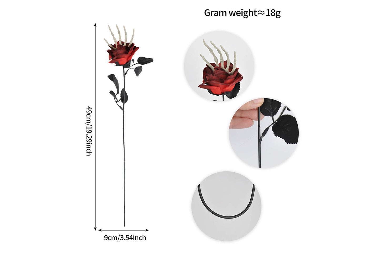 Halloween Scary Rose Decorations (10-Pack)