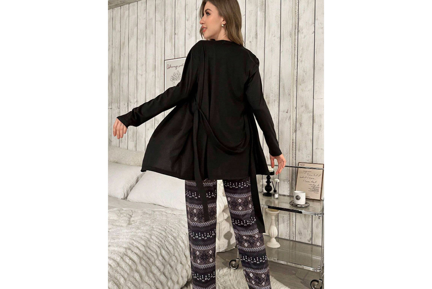 **Women's Three-Piece Pajama Set**