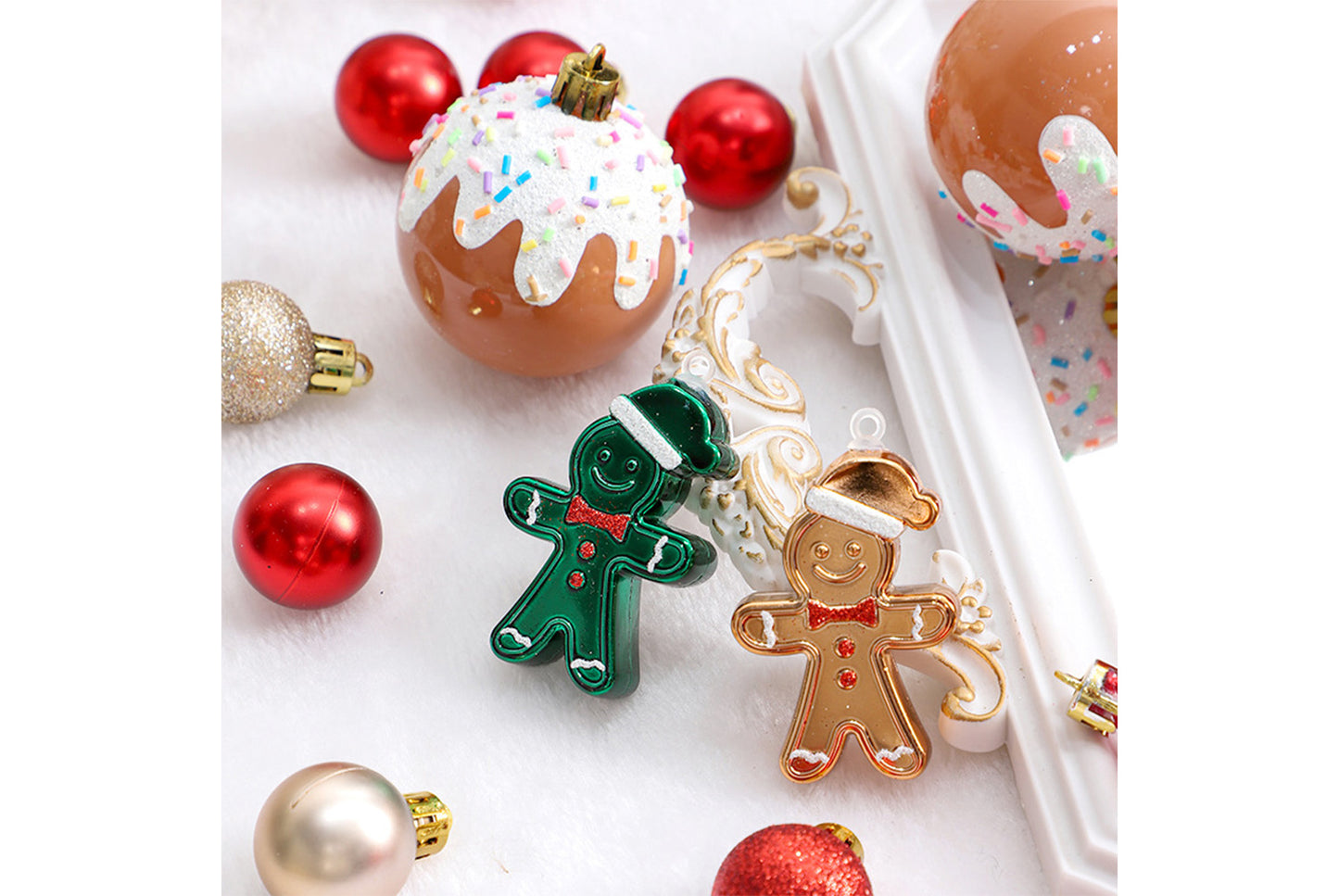 42 Exquisitely Painted Christmas Ball Set