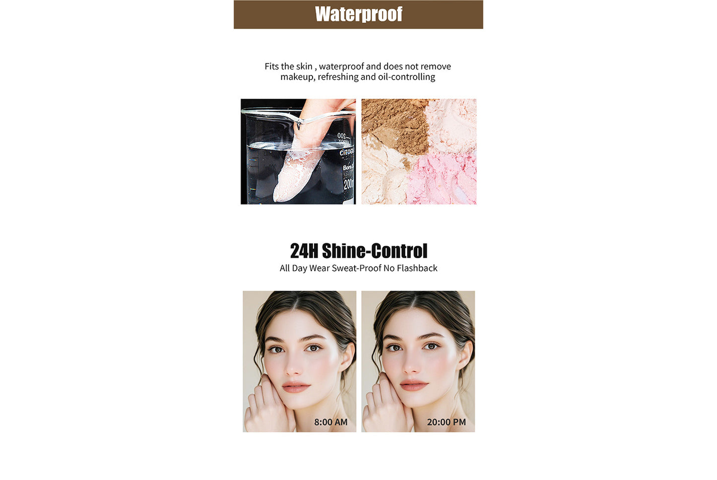 **Natural Concealing &amp; Oil-Control Setting Powder (5-Color Set)**