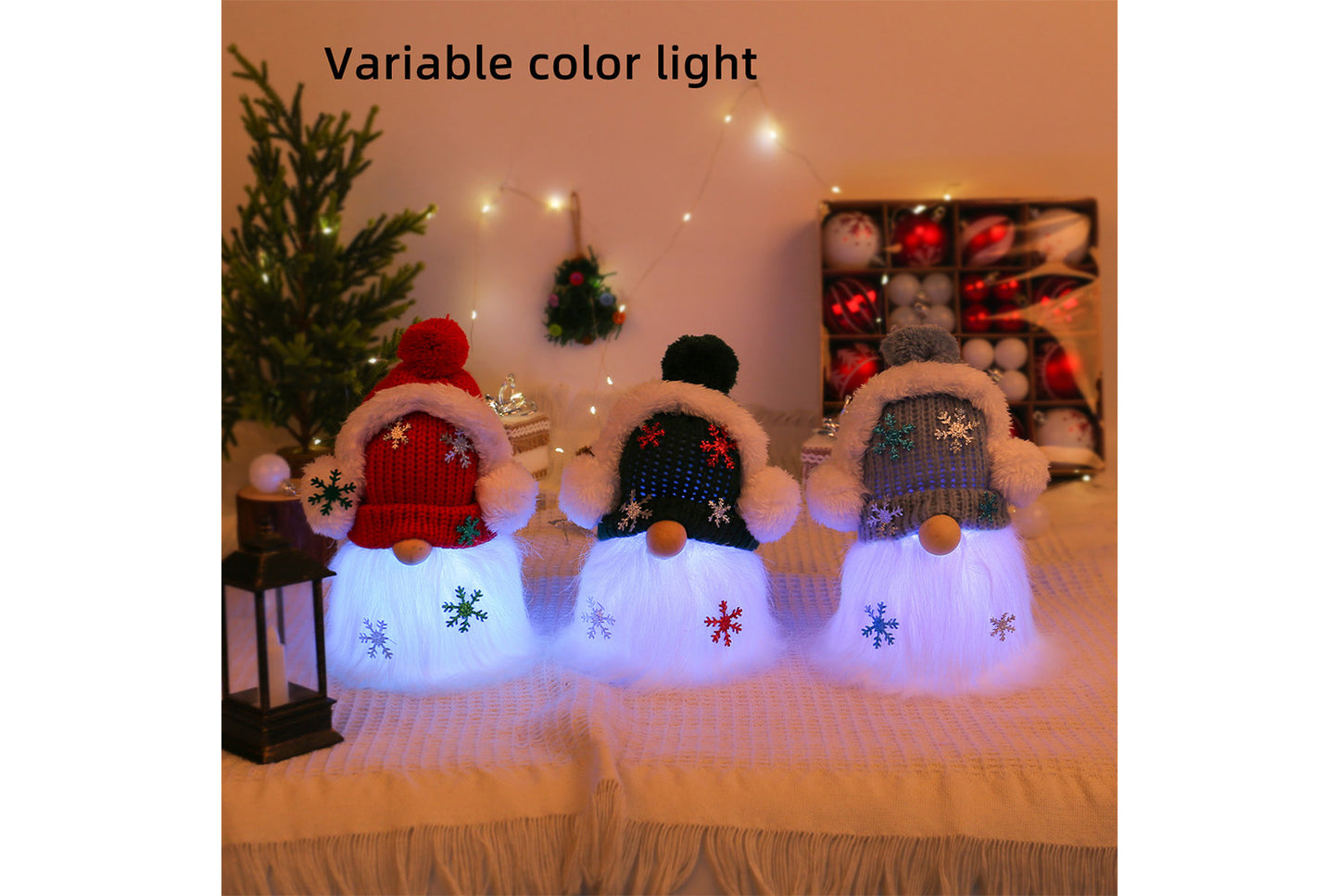 Children's Christmas Gift - Light-Up Musical Knitted Hat Doll