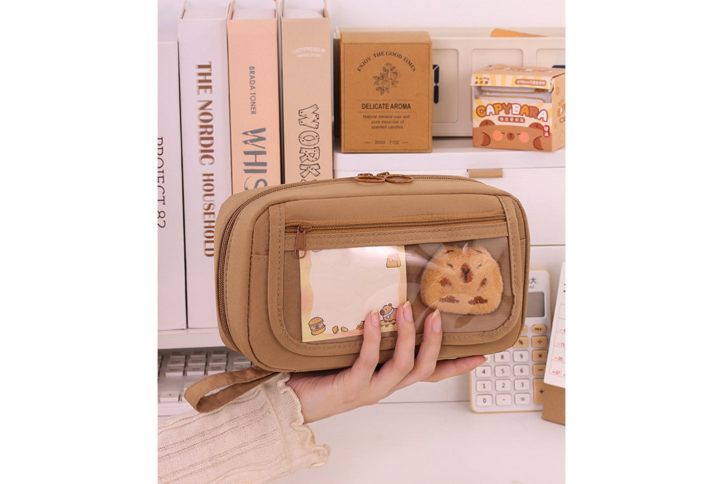 Large Capacity Flip-Top Pencil Case