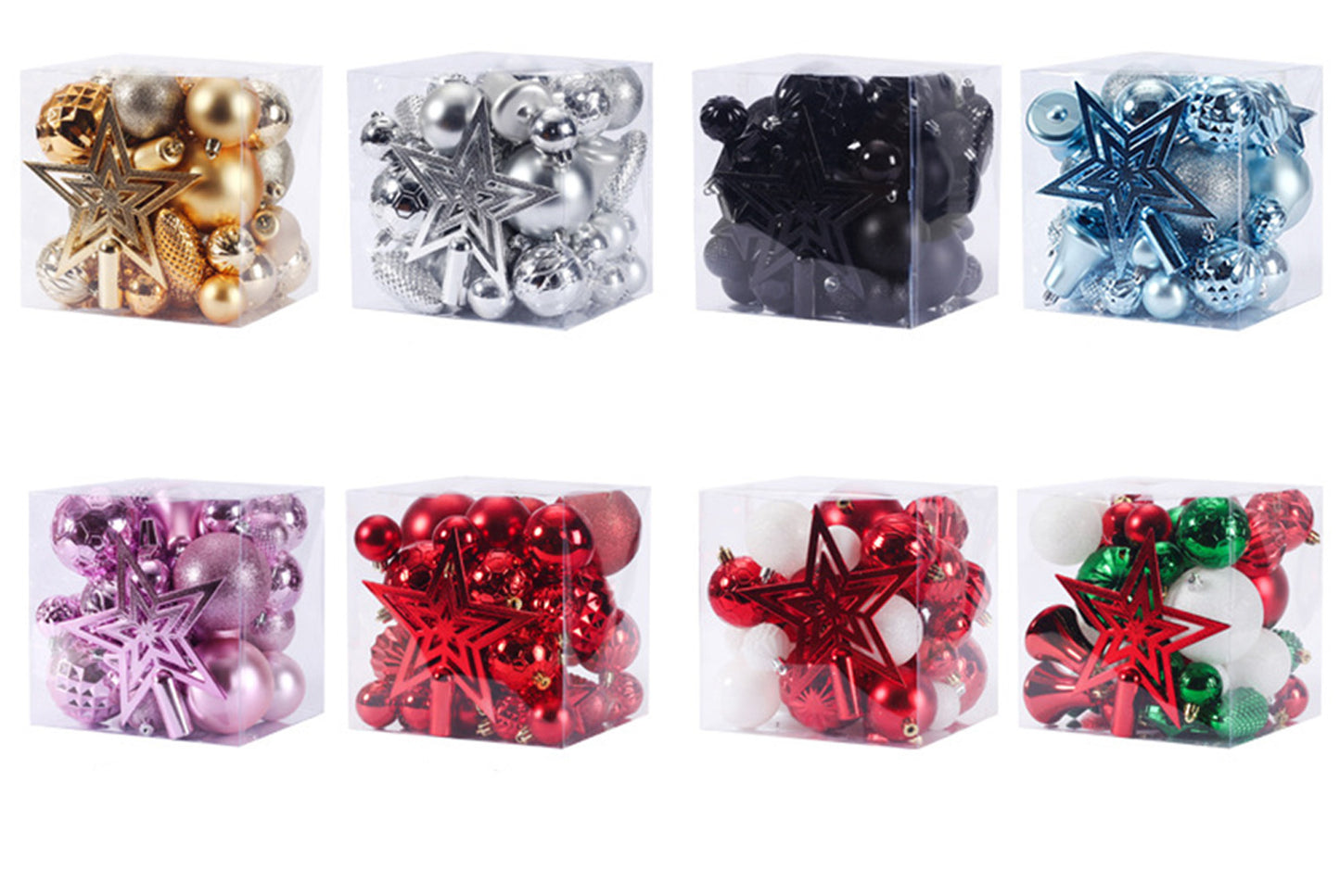 45-Piece Treetop Star Christmas Ball Set