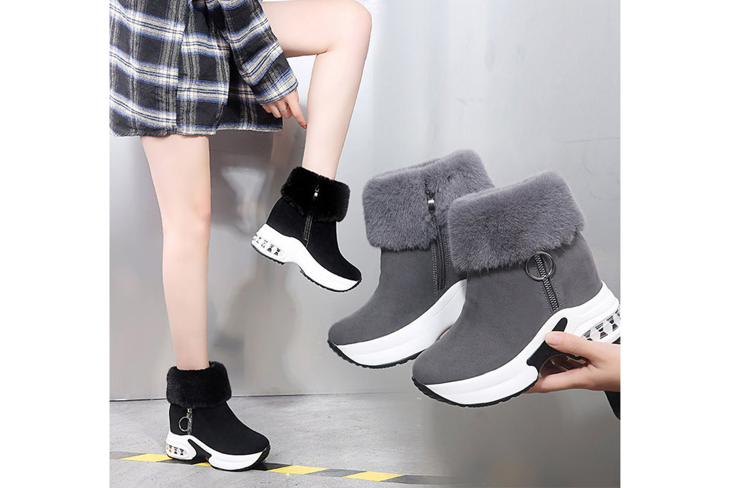 Fleece Lining for Warmth and Height Increase