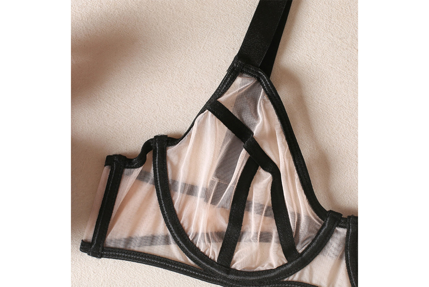 **New Sexy Sheer Bra Two-Piece Set**
