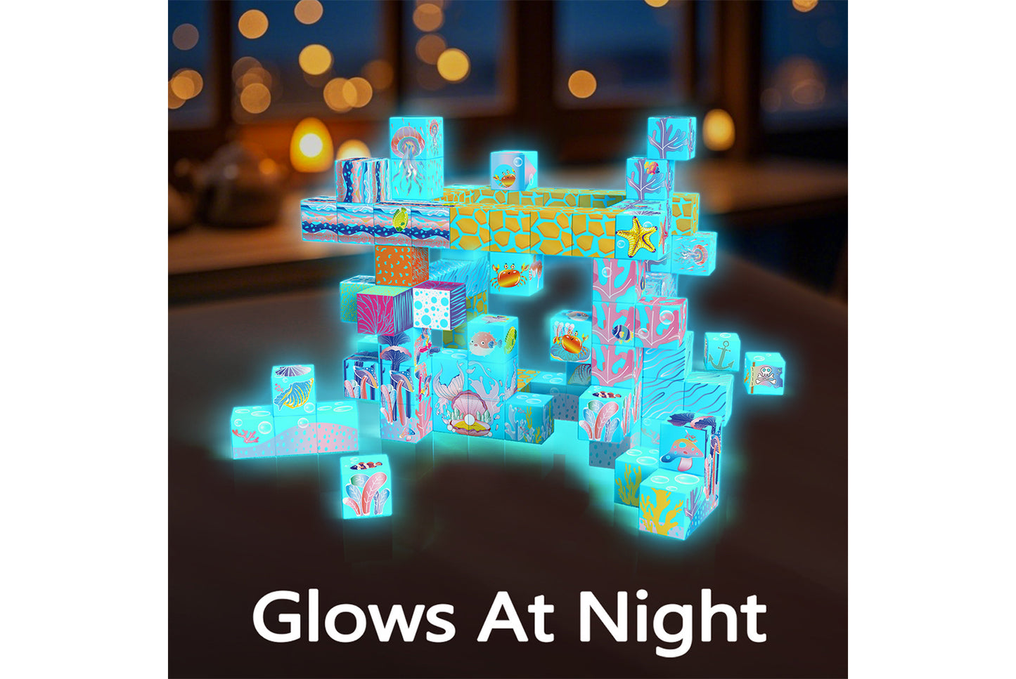 Glow-in-the-Dark Magnetic Blocks