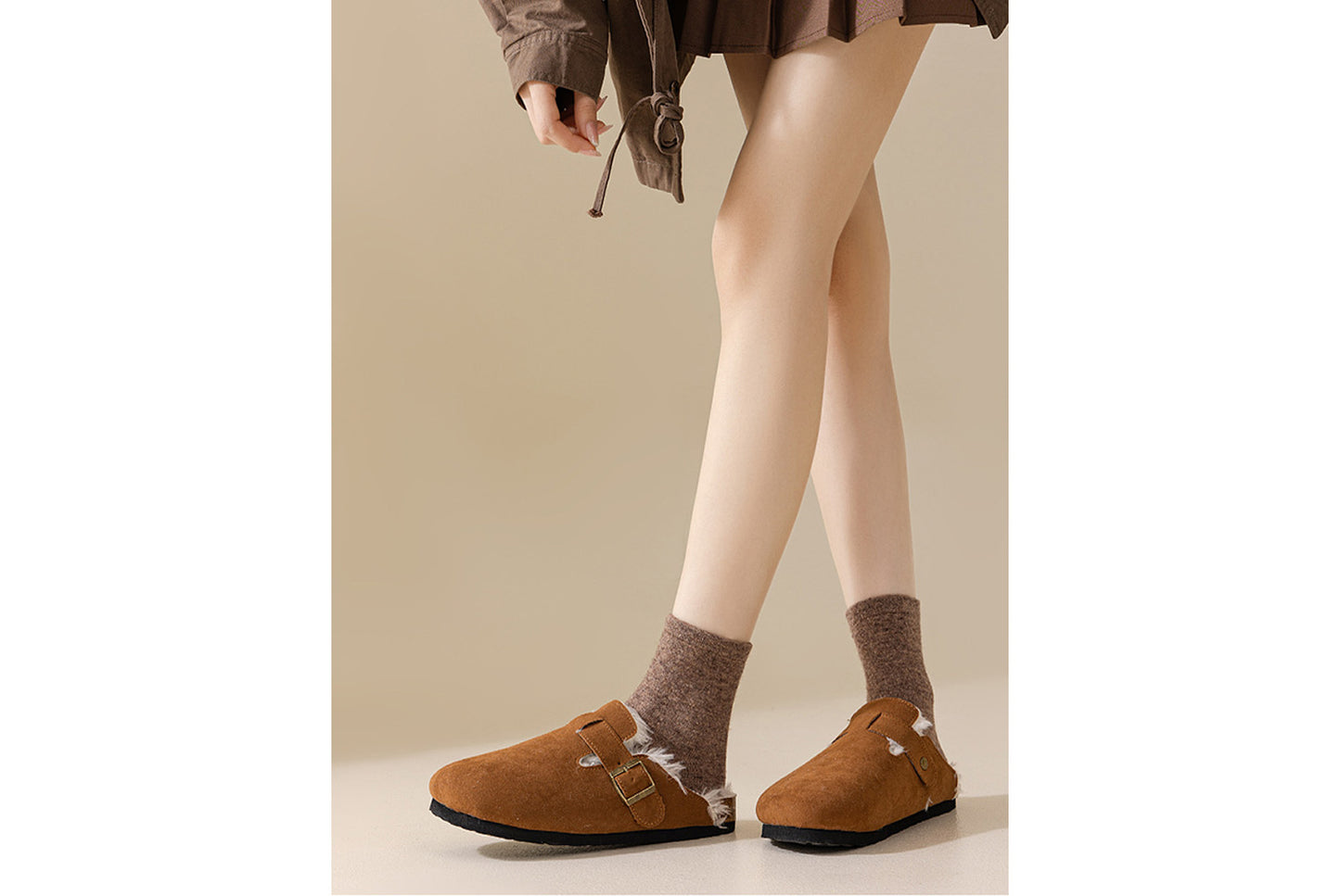 **Thickened Cashmere Mid-Calf Socks**