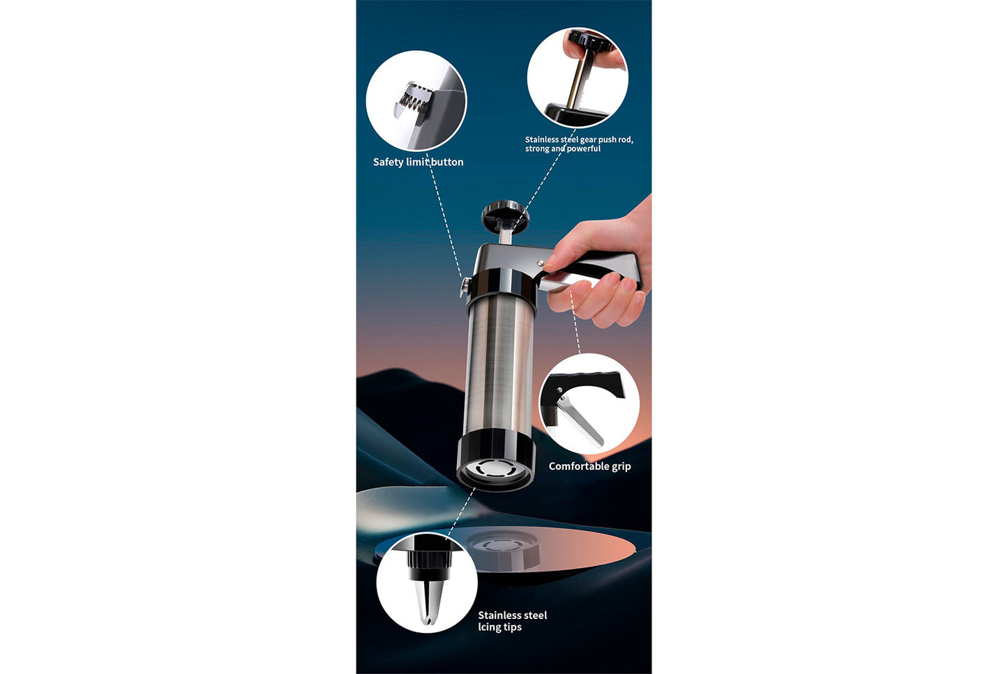 Stainless Steel Cookie Gun