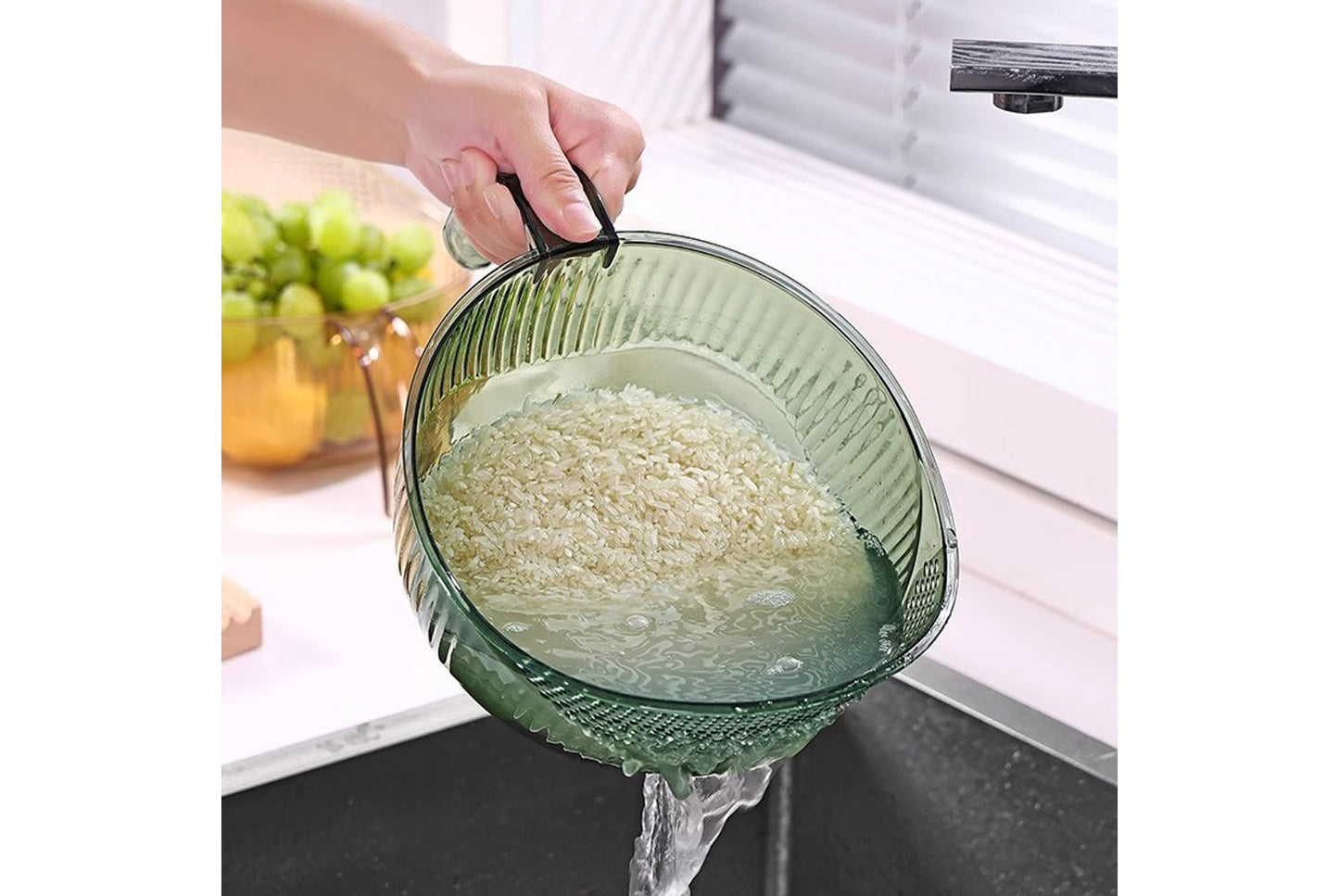 Household rice drain basket
