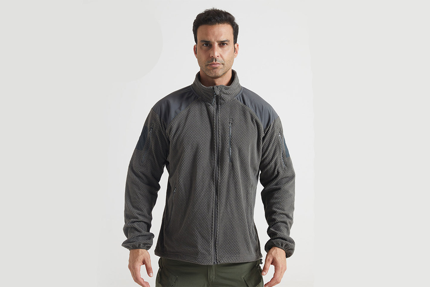 **Men's Tactical Fleece Jacket Stand Collar Liner**