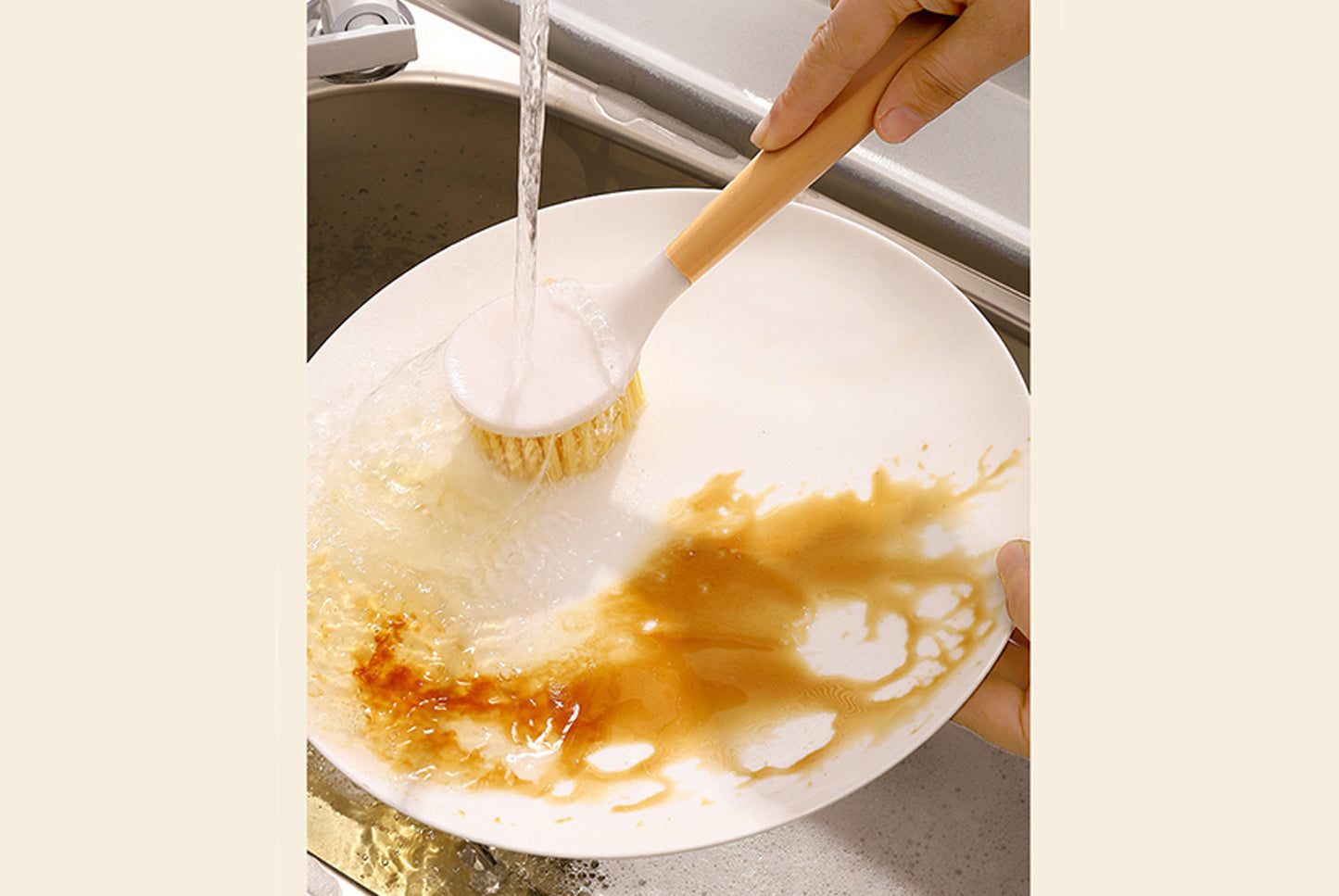 Non-stick dishwashing artifact