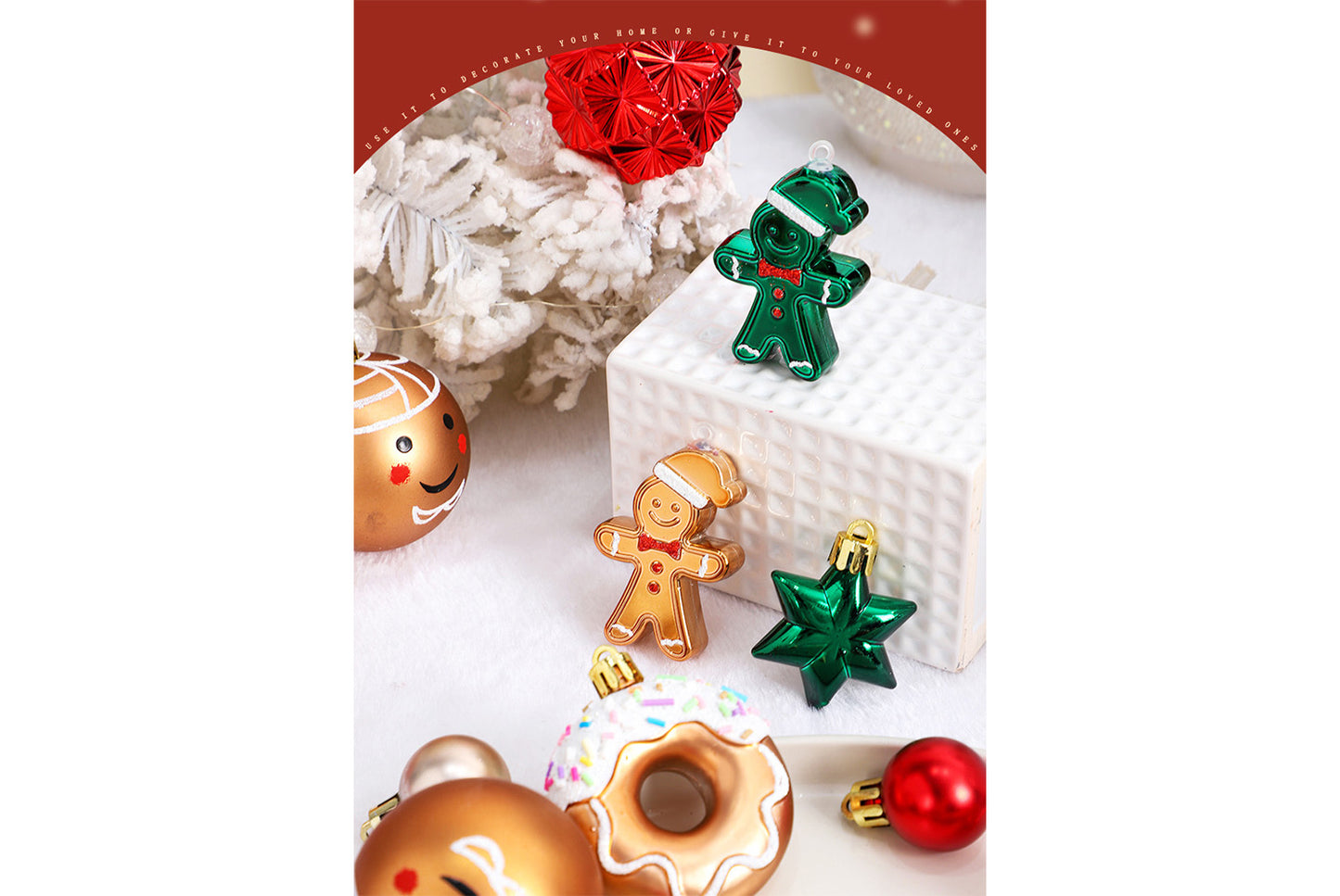 42 Exquisitely Painted Christmas Ball Set
