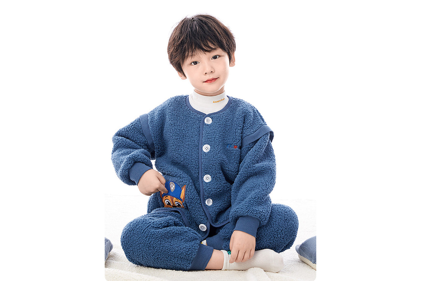 **Paw Patrol Children's Fleece Warm Homewear Three-Piece Set**