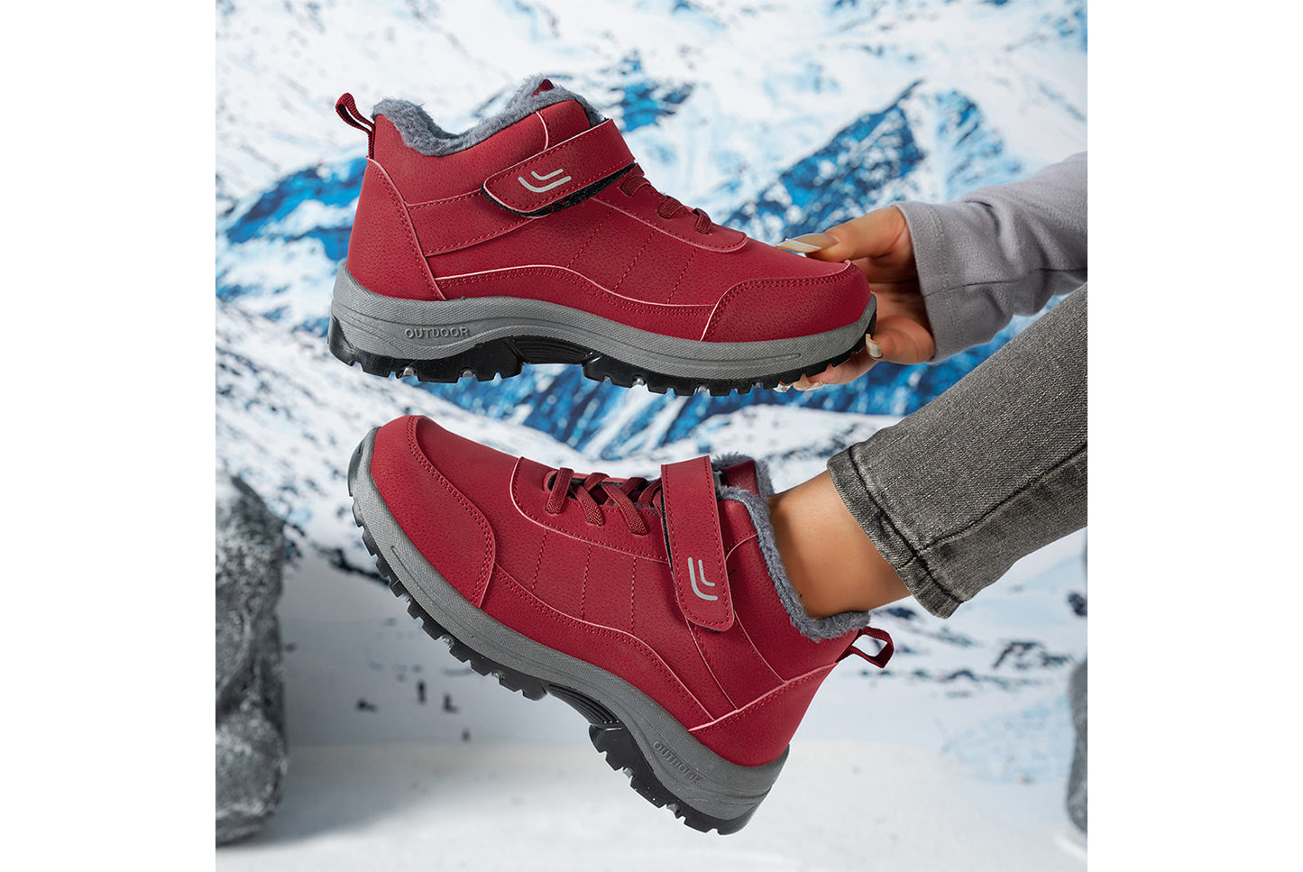 Women's Winter Thickened Anti-Slip Ski Boots