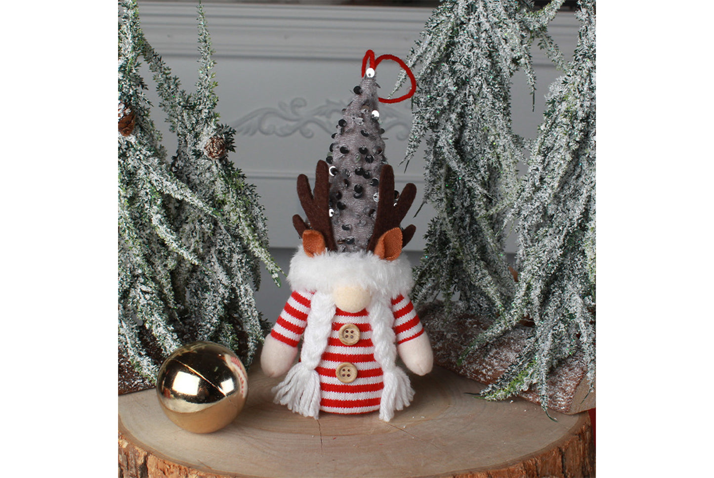 Faceless Old Man Deer Antler Doll Ornament