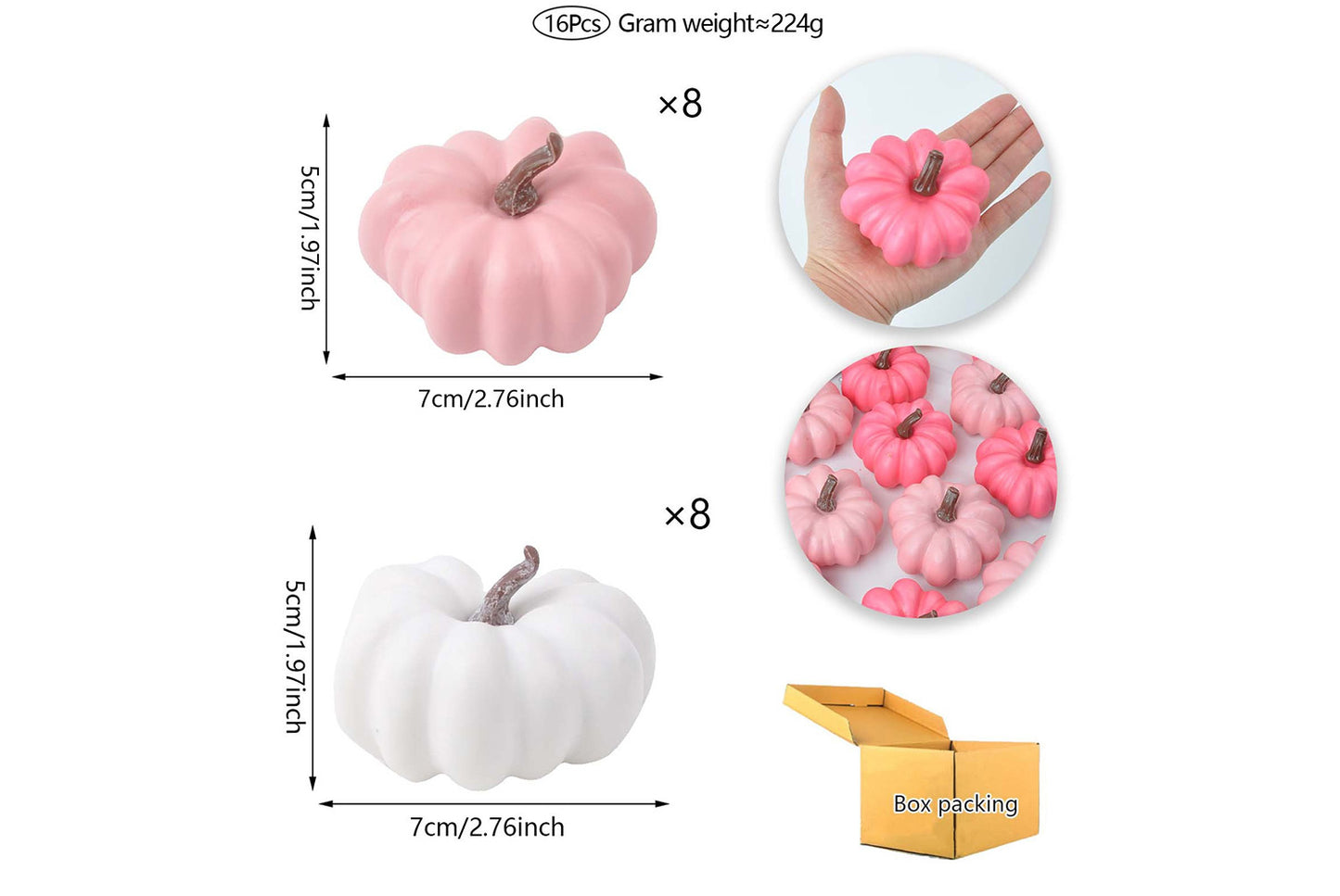 Halloween Simulated Pumpkin Set