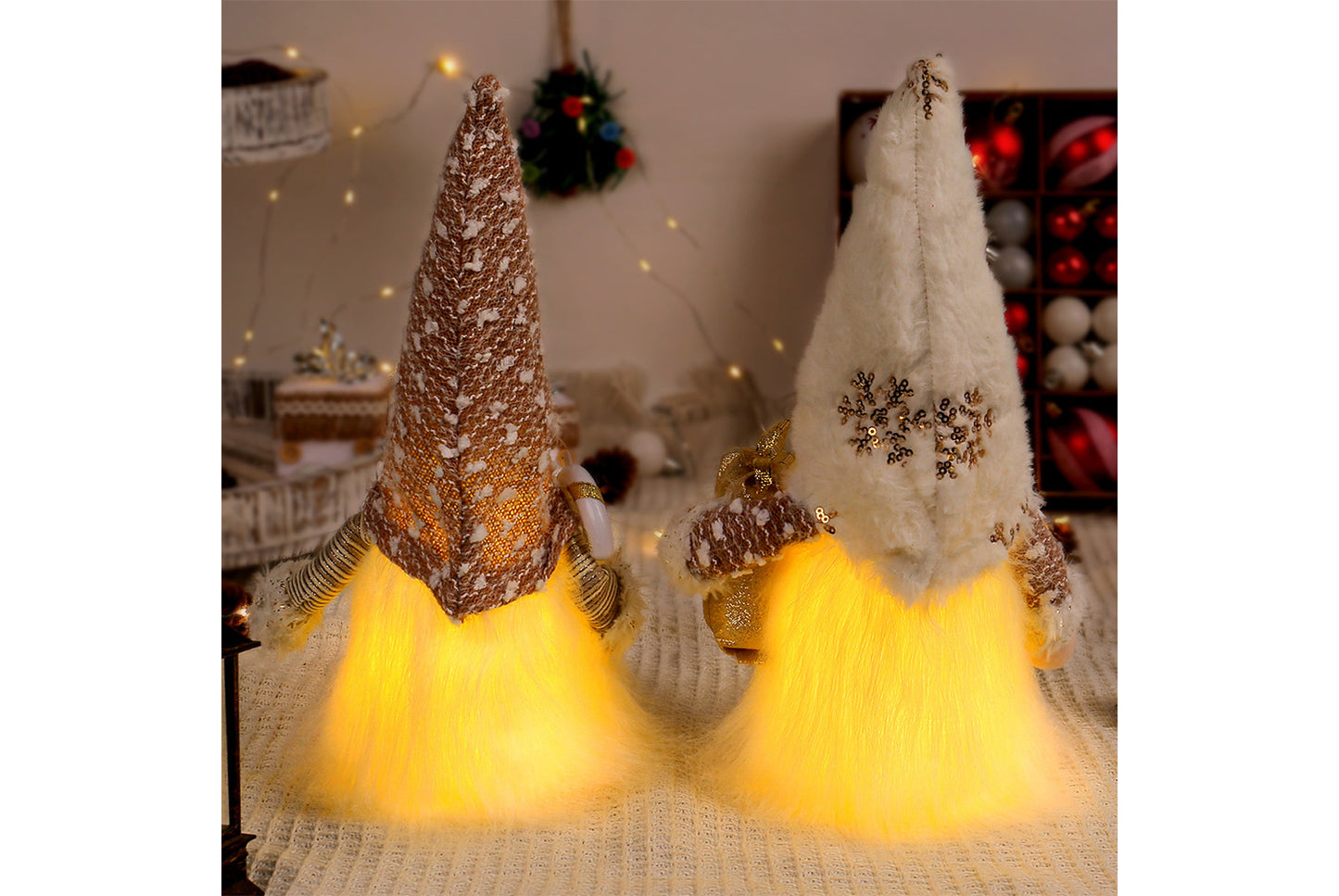 Sequined Plush Faceless Doll Ornament