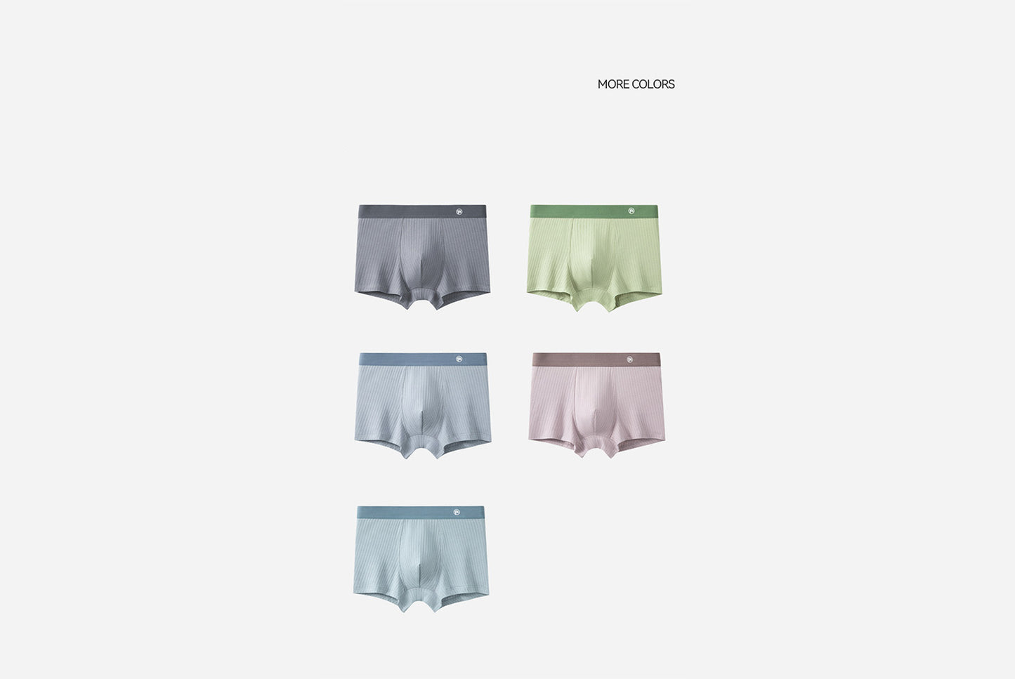 **Men's 7A Antibacterial Pure Cotton Boxer Briefs - Mid-Rise Breathable Large Size**