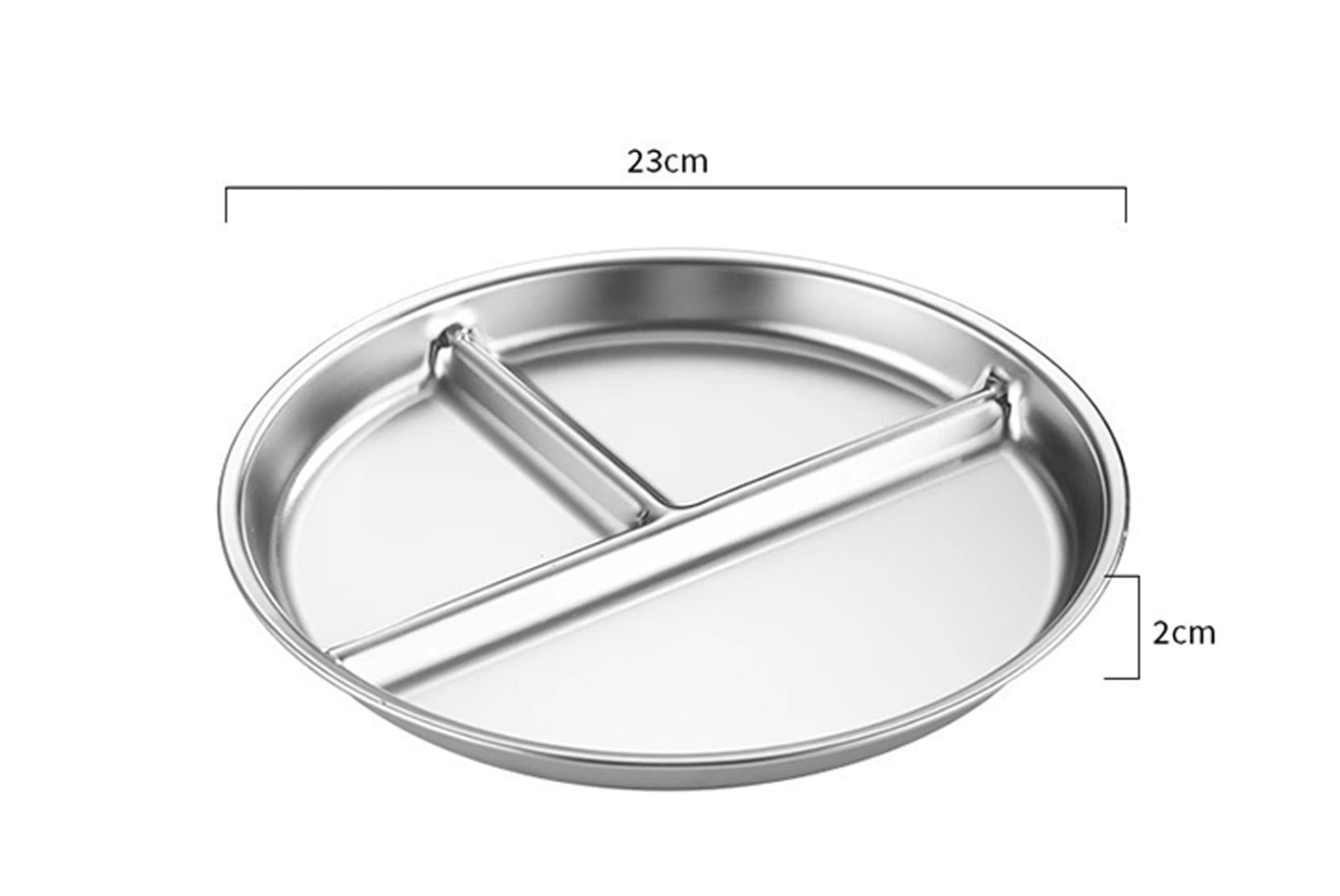 Three-Compartment Dinner Plate (3-Pack)