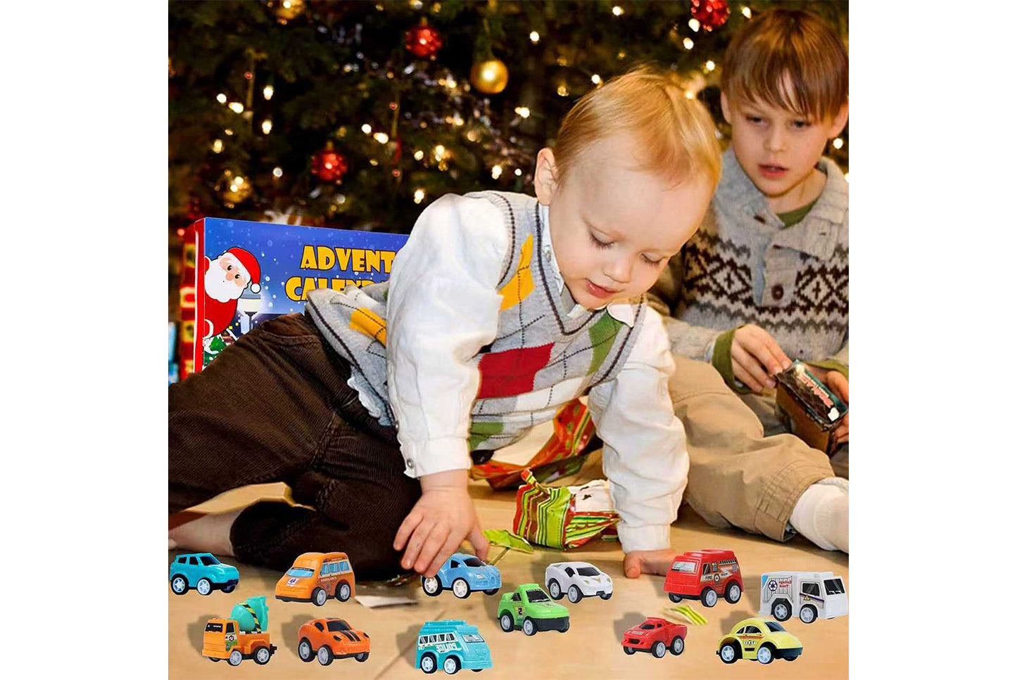 **Christmas Car Advent Calendar | 24-Piece Hole Blind Box**