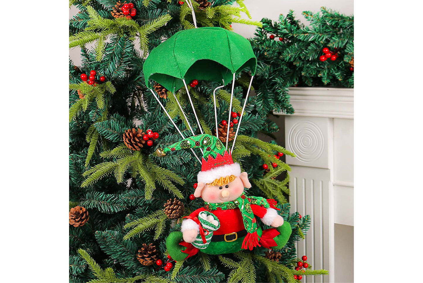 Christmas Parachute Figure Pendant