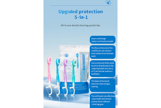 Blasting bead toothbrush portable package