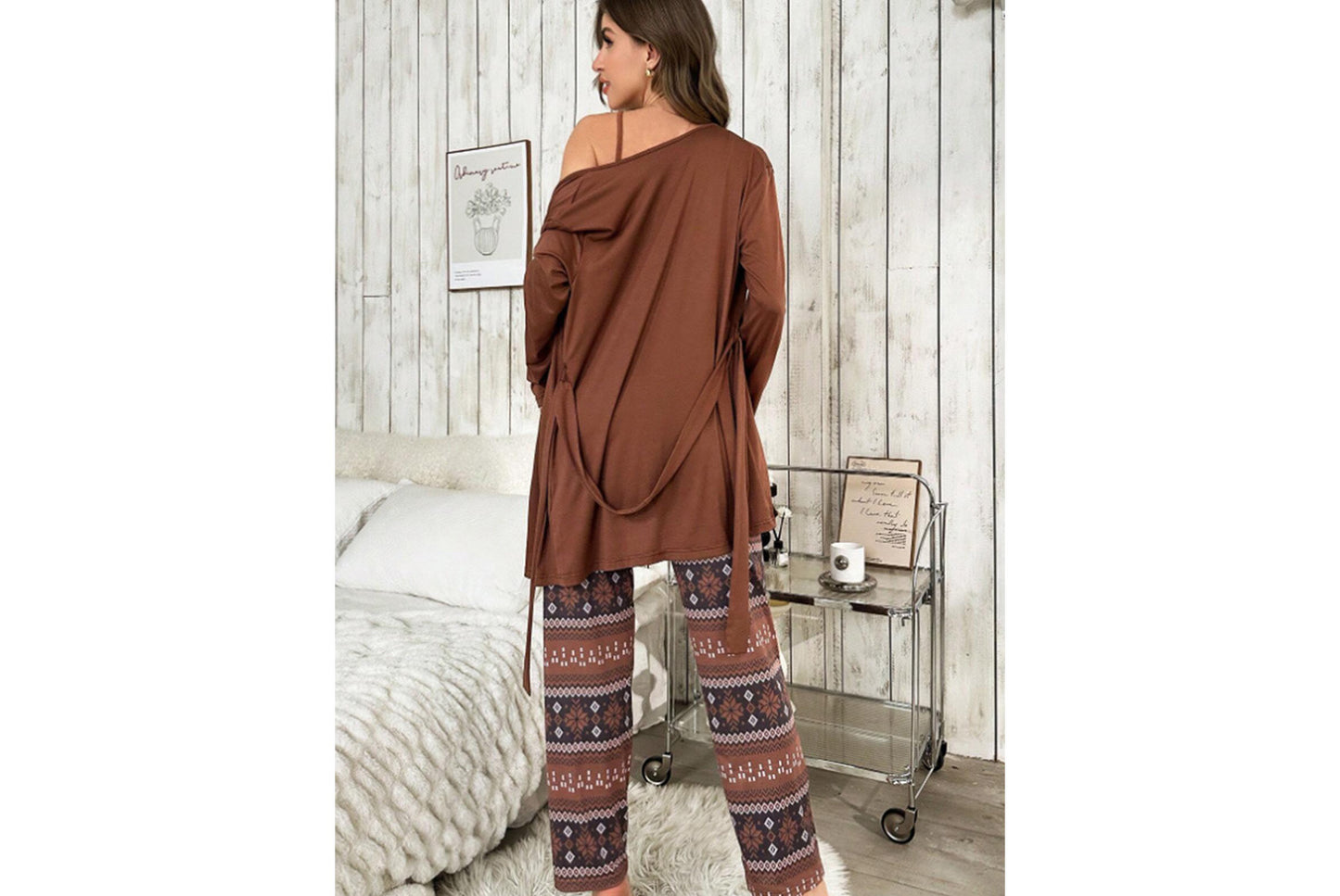 **Women's Three-Piece Pajama Set**