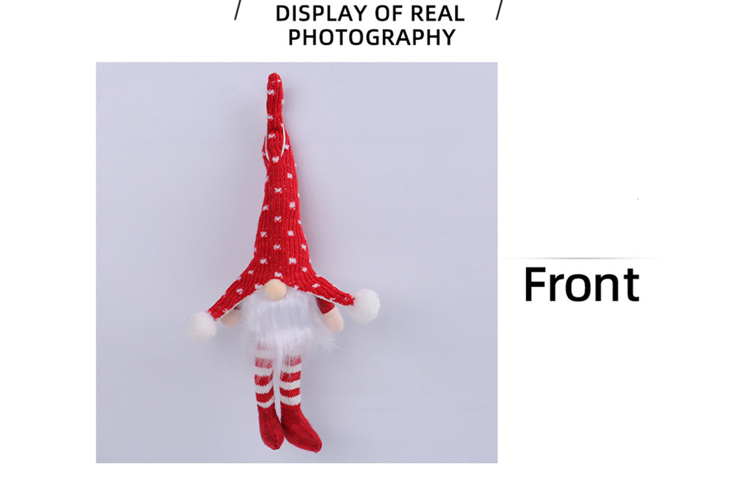 Christmas Forest Old Man Pendant - Knitted Hat Seated Faceless Doll Decoration