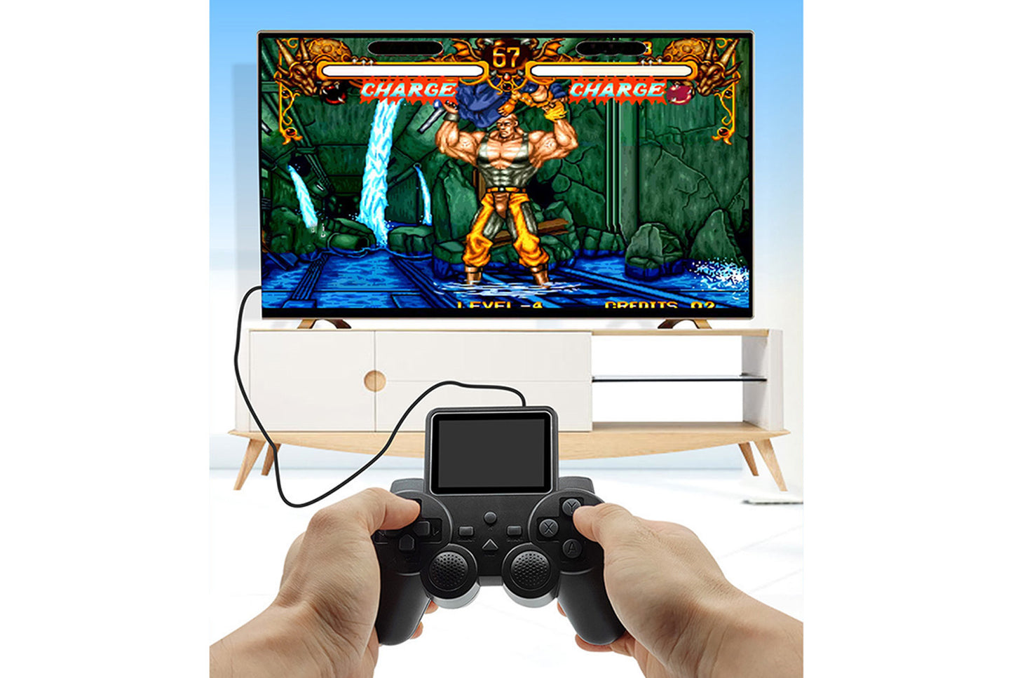 **S10 Joystick Mini Game Console | 520 Classic Arcade Games for Two Players**