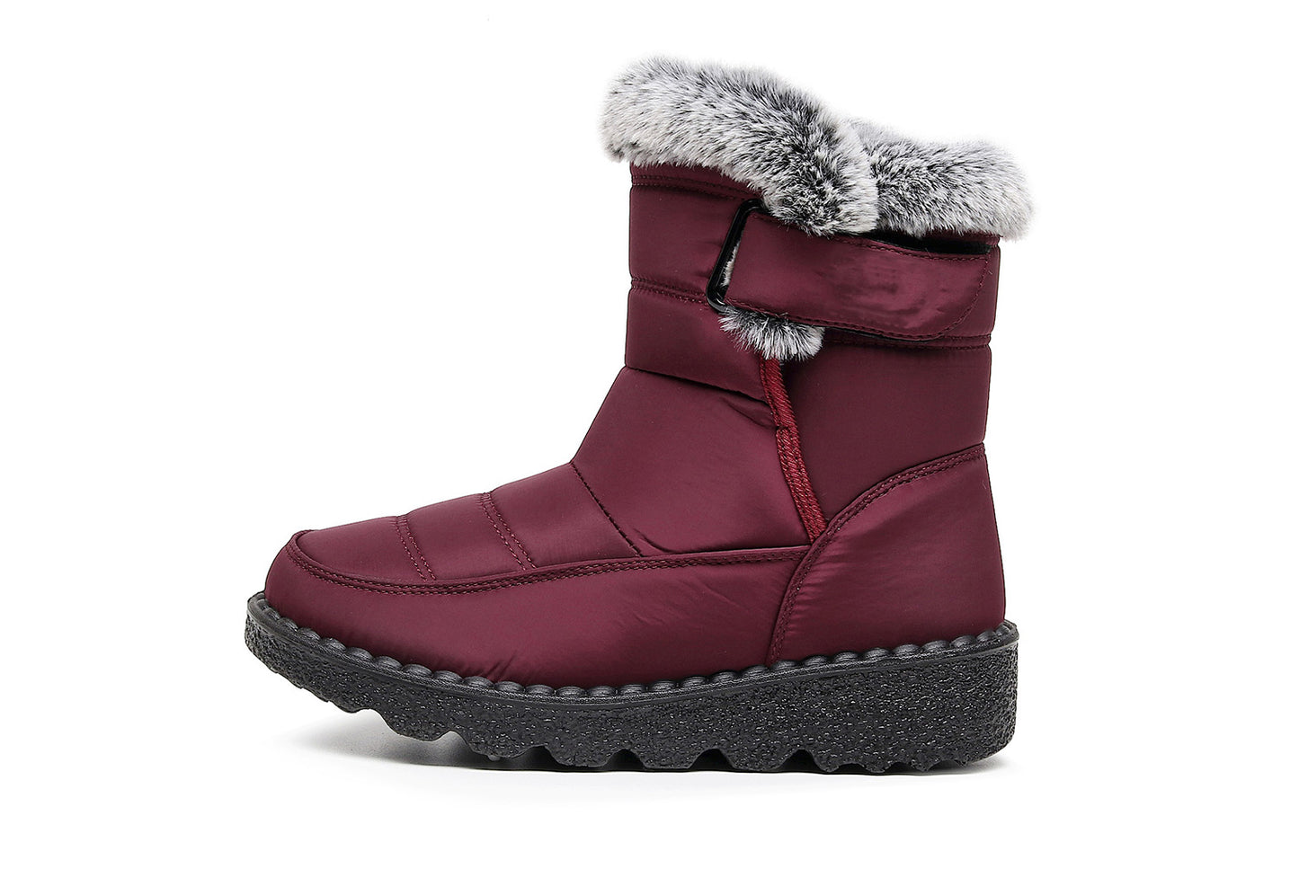 **Women's Waterproof Rabbit Fur Snow Boots**
