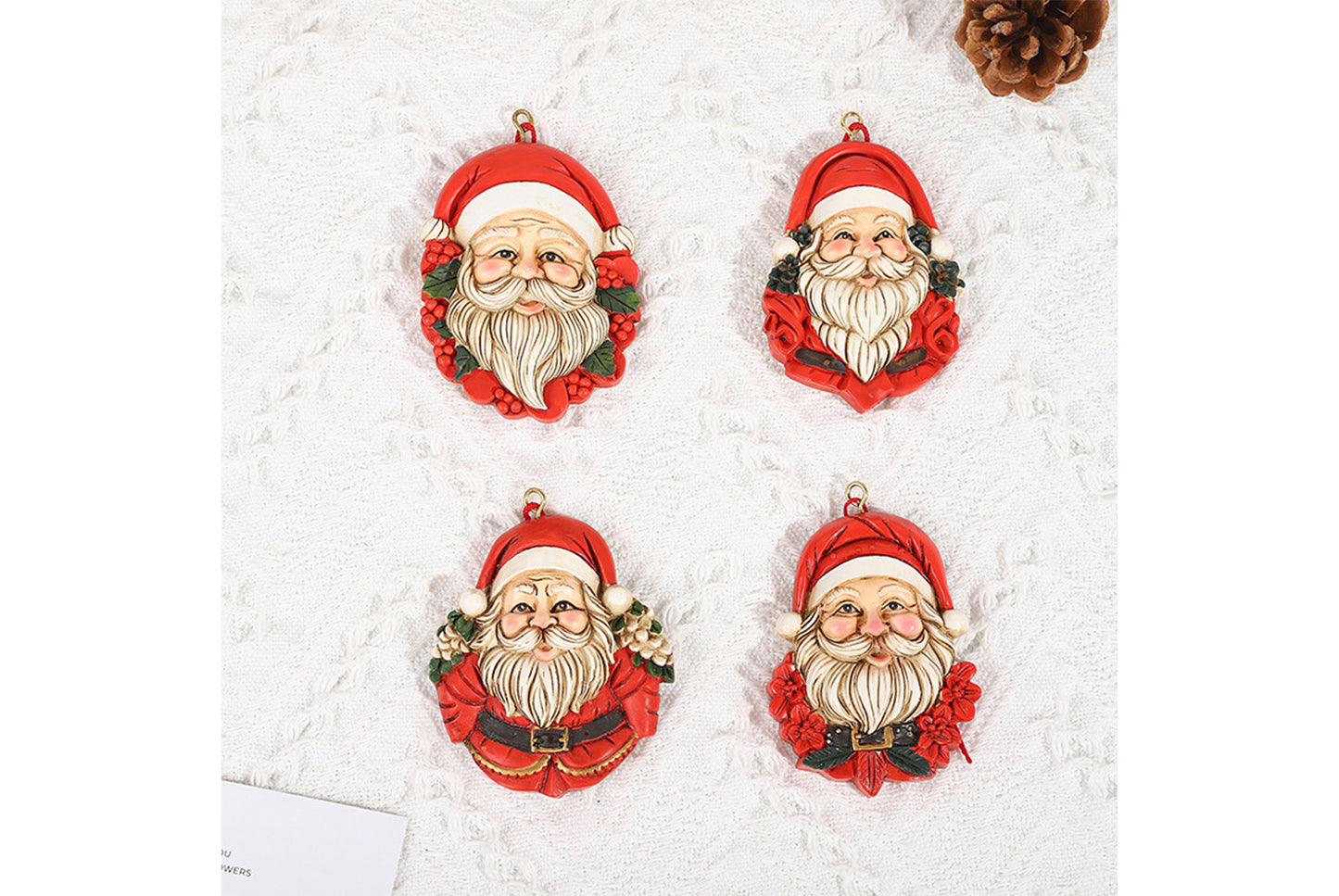 **Resin Christmas Tree Ornament Set**