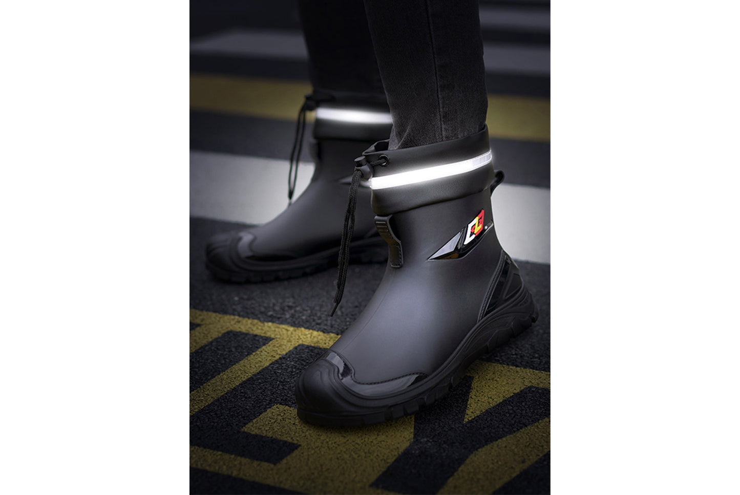 Men's Mid-Calf Fleece-Lined Non-Slip Rain Boots