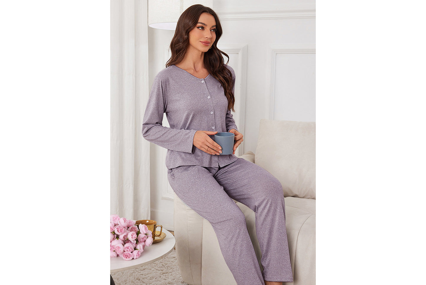 **Breathable and Cool Loungewear Set**