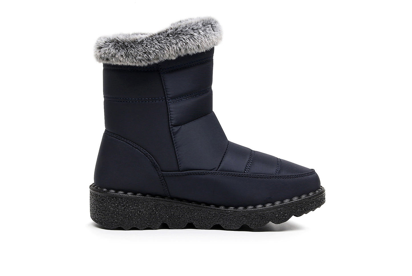 **Women's Waterproof Rabbit Fur Snow Boots**