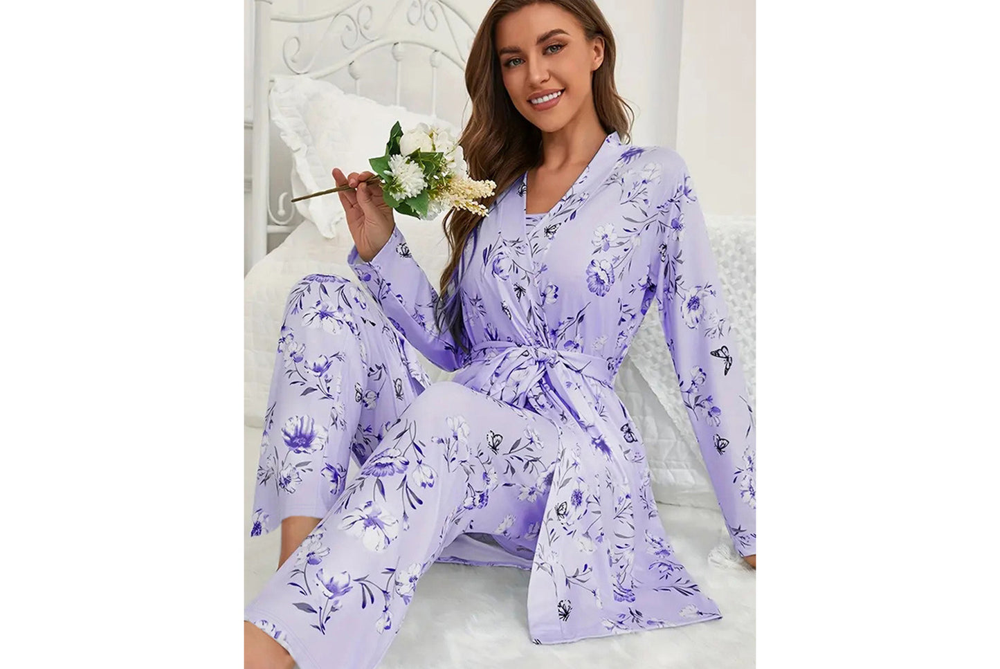 **Women's Three-Piece Pajama Set**